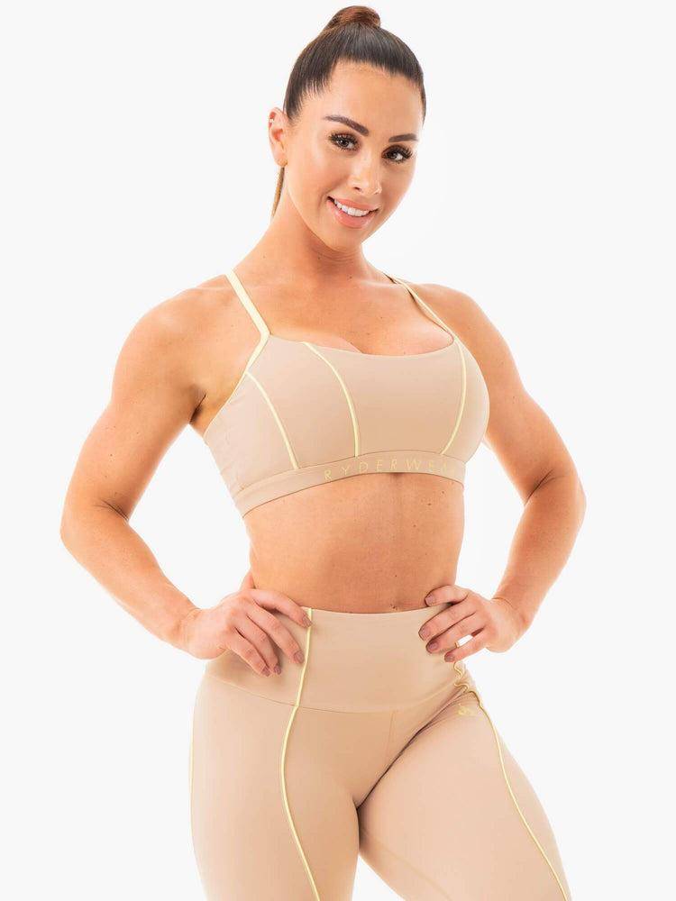 Staniki Sportowe Damskie Ryderwear Women Sports Bra Glow Khaki | PL1810LH