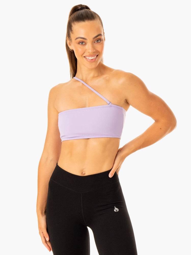 Staniki Sportowe Damskie Ryderwear Women Sports Bra Convertible Bandeau Lawenda | PL1813CE