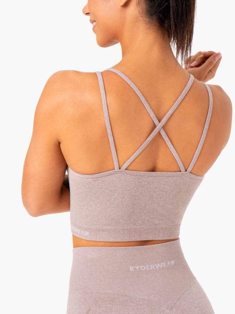 Staniki Sportowe Damskie Ryderwear Women Sports Bra Sculpt Seamless Tank Głęboka Brązowe | PL1819WY