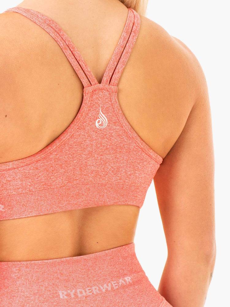 Staniki Sportowe Damskie Ryderwear Women Sports Bra Sculpt Seamless Koralowe | PL1821RW