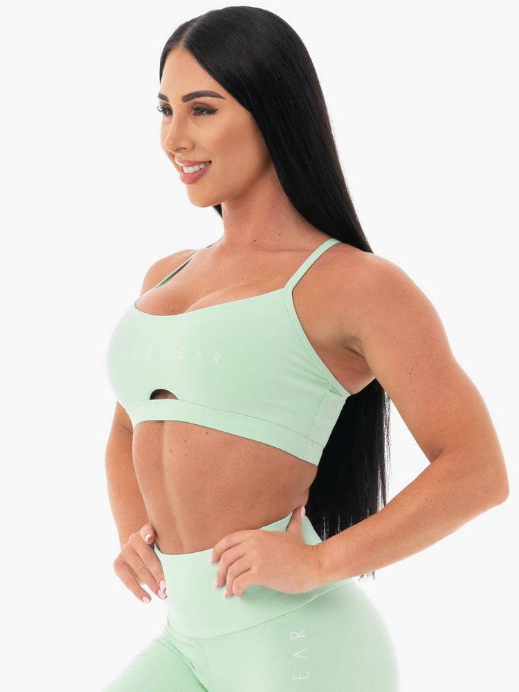 Staniki Sportowe Damskie Ryderwear Women Sports Bra Staples Mięta | PL1827PQ