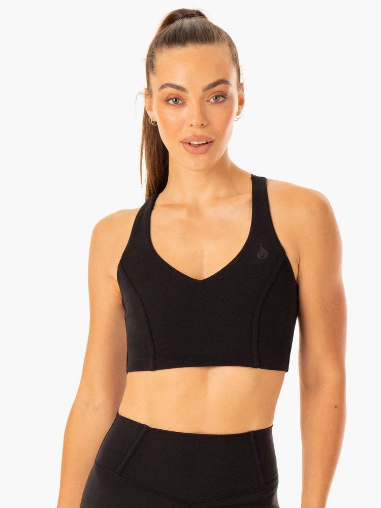 Staniki Sportowe Damskie Ryderwear Women Sports Bra Form Czarne | PL1834JJ