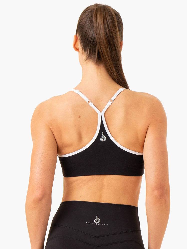 Staniki Sportowe Damskie Ryderwear Women Sports Bra Frequency Czarne | PL1837ZG