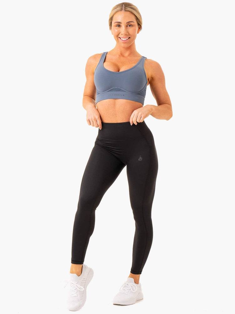 Staniki Sportowe Damskie Ryderwear Women Sports Bra Heighten High Impact Szare Niebieskie | PL1863ZG