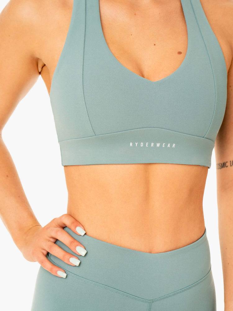 Staniki Sportowe Damskie Ryderwear Women Sports Bra Revival Oliwkowe Zielone | PL1880AP