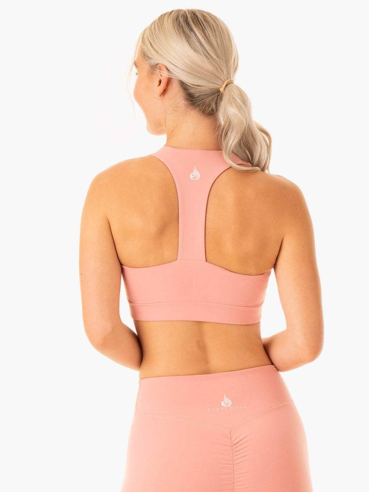 Staniki Sportowe Damskie Ryderwear Women Sports Bra Revival Różowe | PL1886JJ