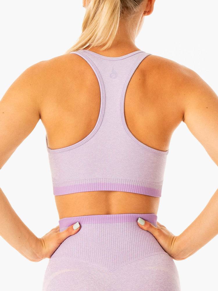 Staniki Sportowe Damskie Ryderwear Women Sports Bra Excel Seamless Lawenda | PL1890XF