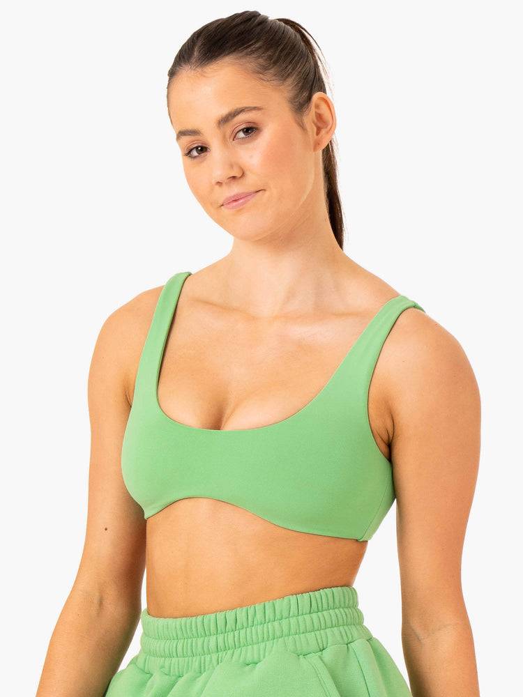 Staniki Sportowe Damskie Ryderwear Women Sports Bra Elevate Lounge Zielone | PL1892VD