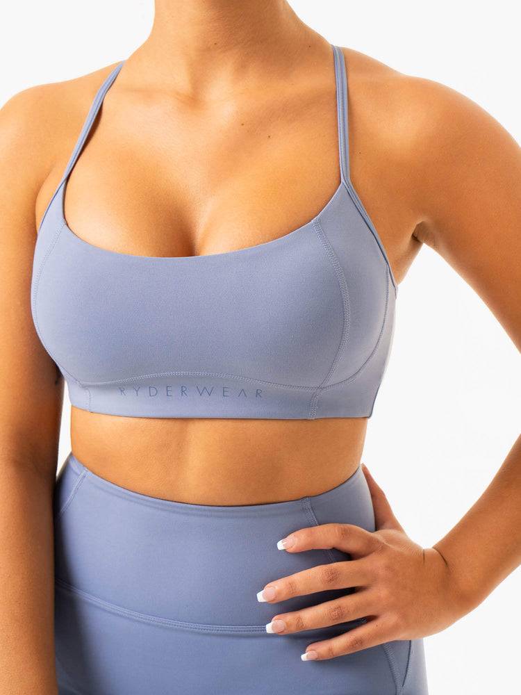 Staniki Sportowe Damskie Ryderwear Women Sports Bra NKD Frame Niebieskie | PL1896QZ