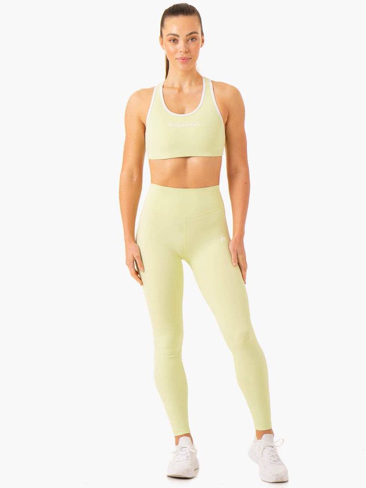 Staniki Sportowe Damskie Ryderwear Women Sports Bra Frequency High Impact Mięta | PL1935FM