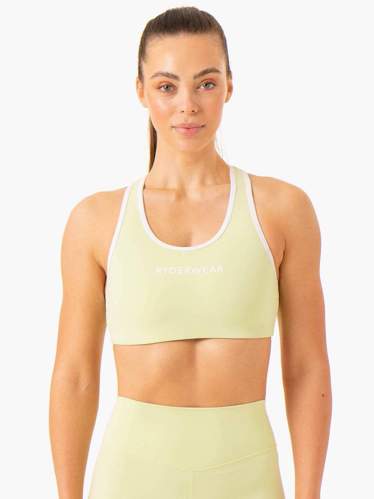 Staniki Sportowe Damskie Ryderwear Women Sports Bra Frequency High Impact Mięta | PL1935FM