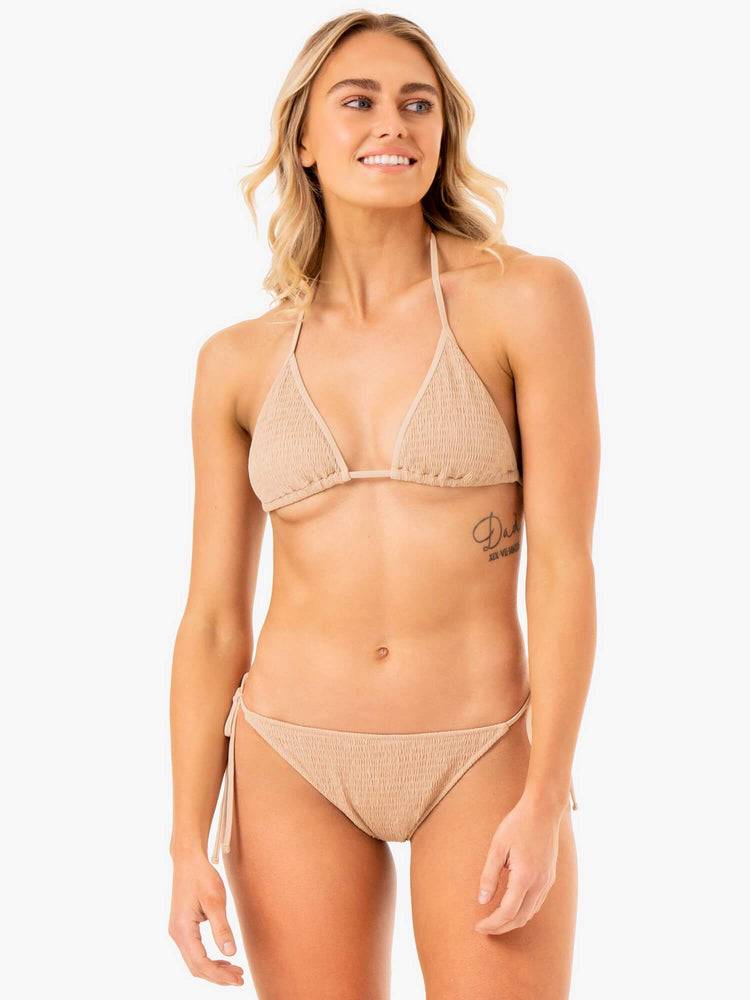 Stroje Kąpielowe Damskie Ryderwear Women Swimwear Paradise Tie Bikini Bottoms Brązowe | PL1480QZ