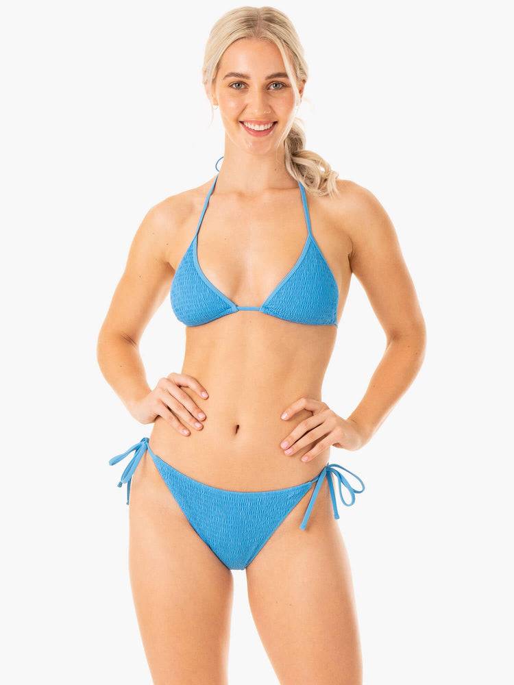 Stroje Kąpielowe Damskie Ryderwear Women Swimwear Paradise Tie Bikini Bottoms Niebieskie | PL1482EX