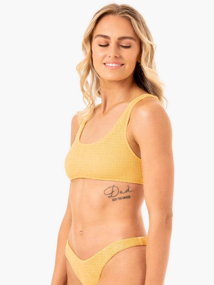 Stroje Kąpielowe Damskie Ryderwear Women Swimwear Paradise Scoop Bikini Top Mango | PL1489PQ