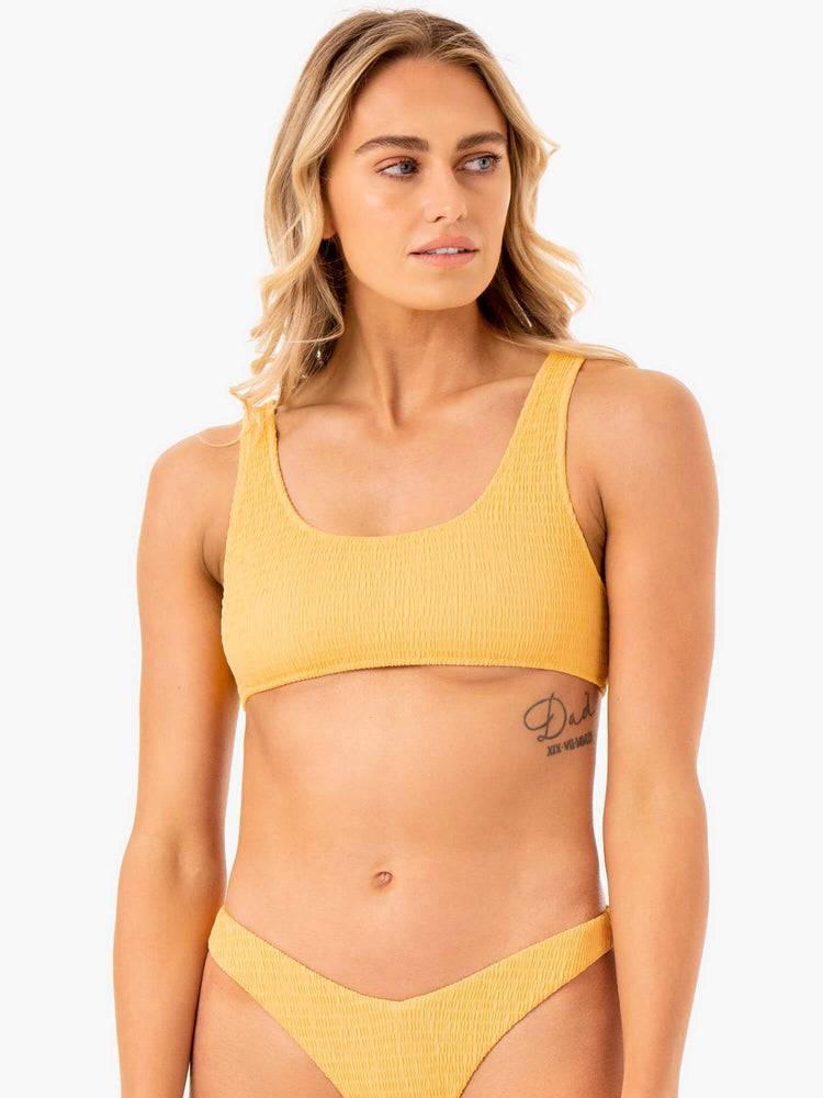 Stroje Kąpielowe Damskie Ryderwear Women Swimwear Paradise Scoop Bikini Top Mango | PL1489PQ