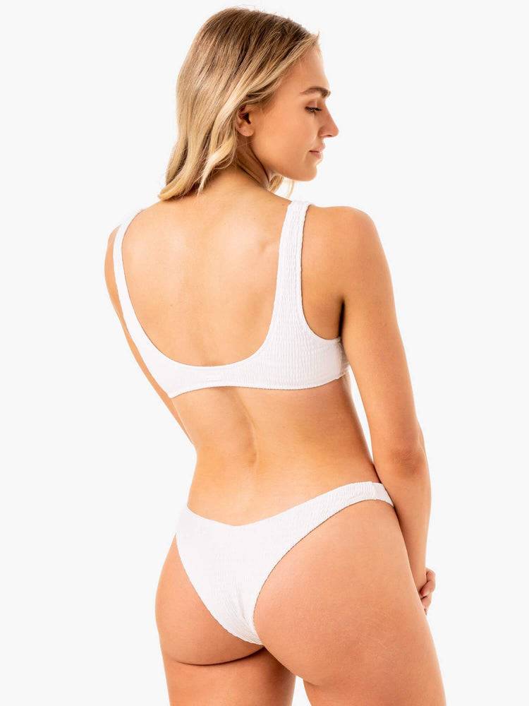 Stroje Kąpielowe Damskie Ryderwear Women Swimwear Paradise V Bikini Bottom Białe | PL1490AP