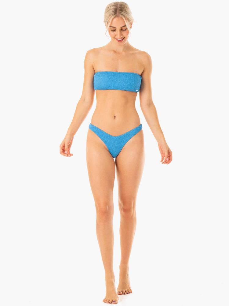 Stroje Kąpielowe Damskie Ryderwear Women Swimwear Paradise Bandeau Bikini Top Niebieskie | PL1497KI