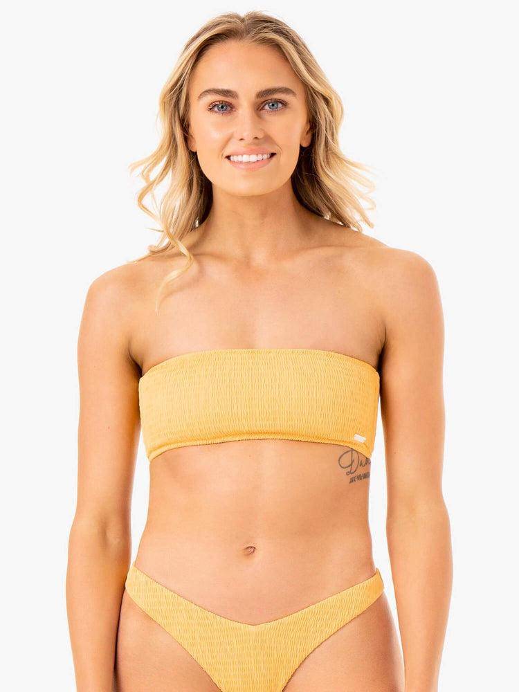 Stroje Kąpielowe Damskie Ryderwear Women Swimwear Paradise Bandeau Bikini Top Mango | PL1498LH