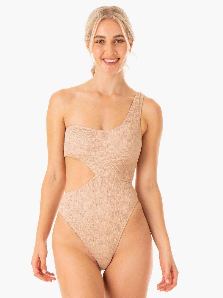 Stroje Kąpielowe Damskie Ryderwear Women Swimwear Paradise Cut Out One Piece Brązowe | PL1499ZG