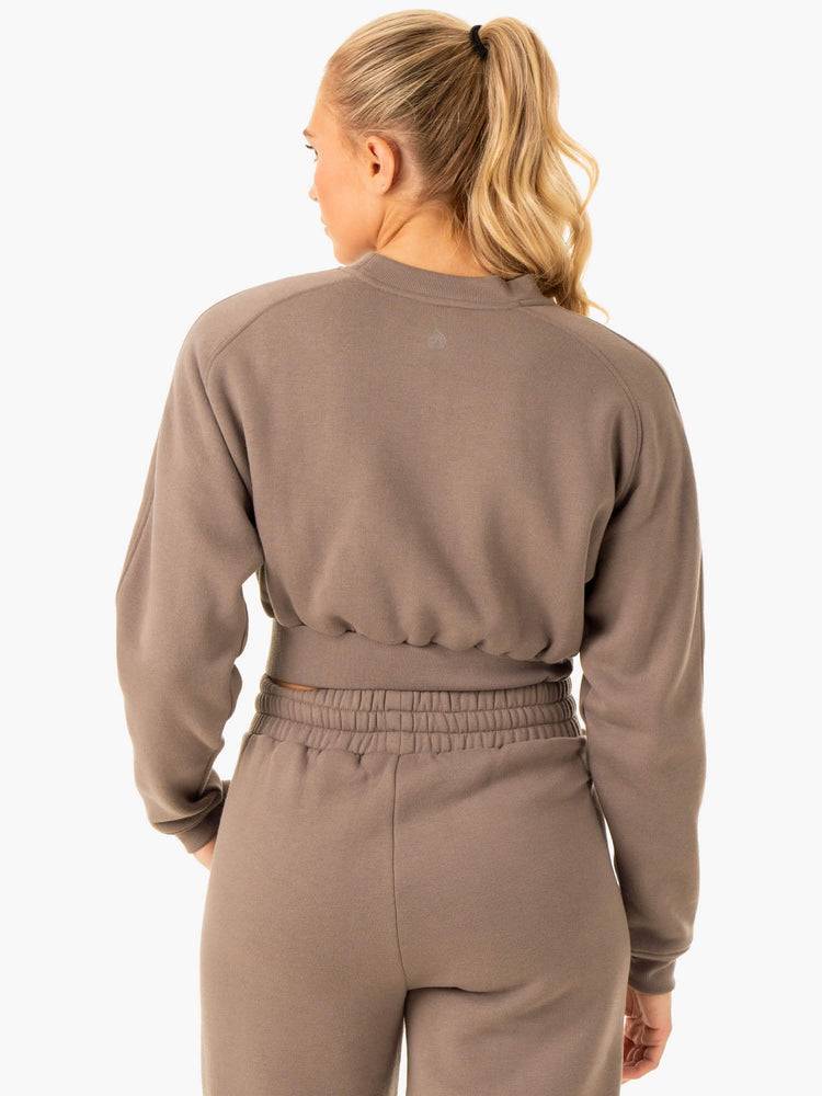 Swetry Damskie Ryderwear Women Sweaters Sideline Szare Brązowe | PL1509RW