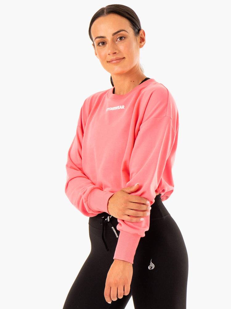 Swetry Damskie Ryderwear Women Sweaters Replay Koralowe | PL1511YU