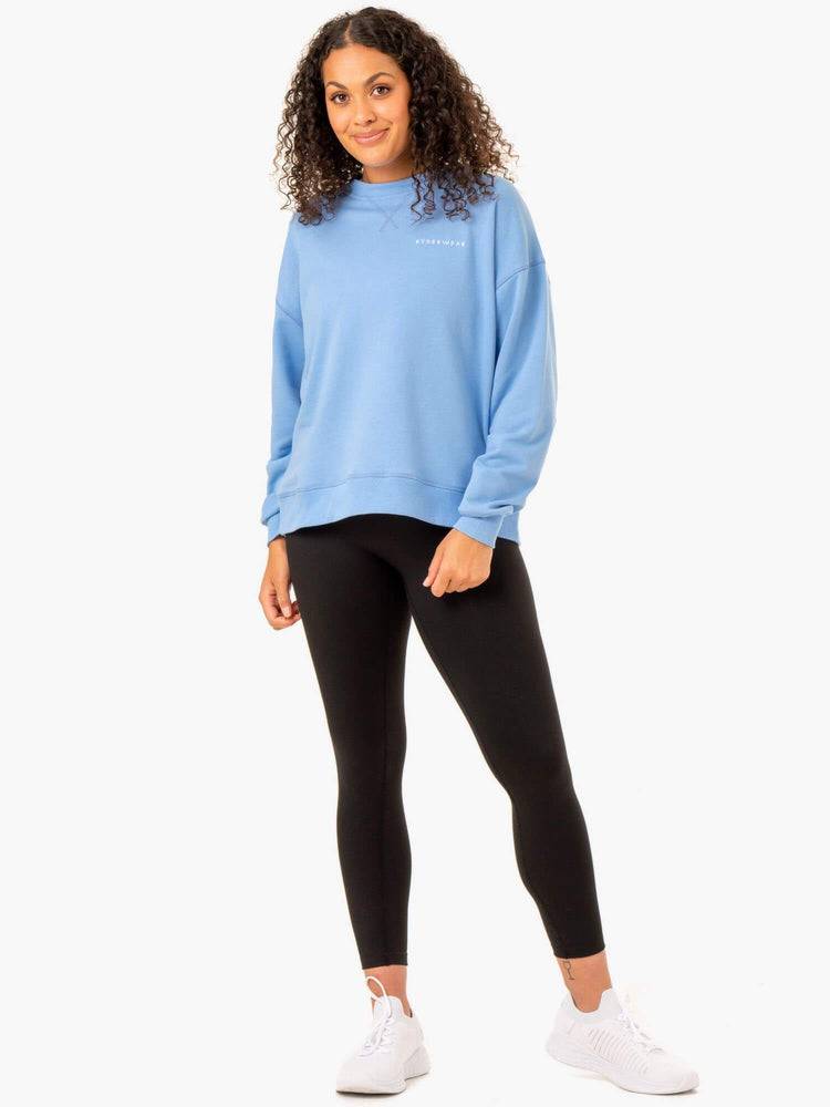 Swetry Damskie Ryderwear Women Sweaters Recover Lekkie Niebieskie | PL1514OR