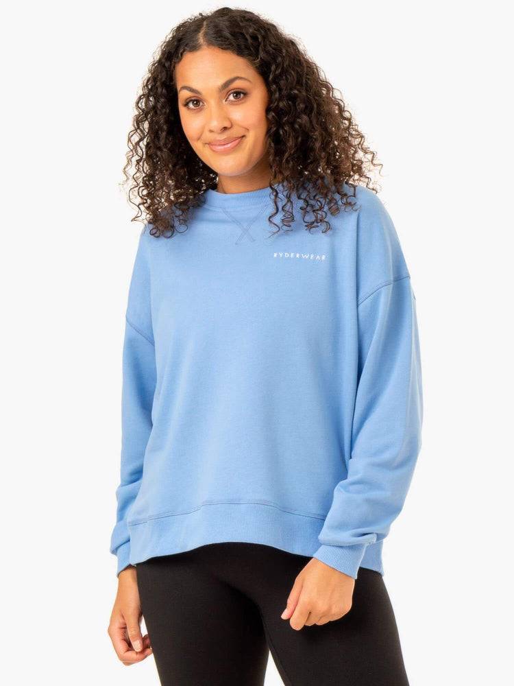 Swetry Damskie Ryderwear Women Sweaters Recover Lekkie Niebieskie | PL1514OR