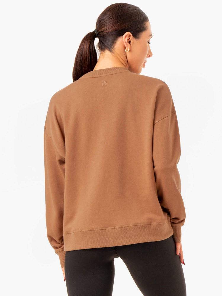 Swetry Damskie Ryderwear Women Sweaters Recover Lekkie Beżowe | PL1515PQ