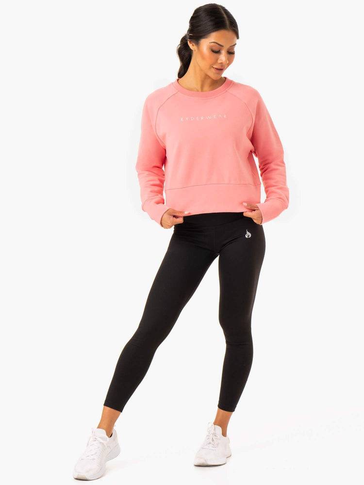 Swetry Damskie Ryderwear Women Sweaters Motion Różowe Różowe | PL1518DN