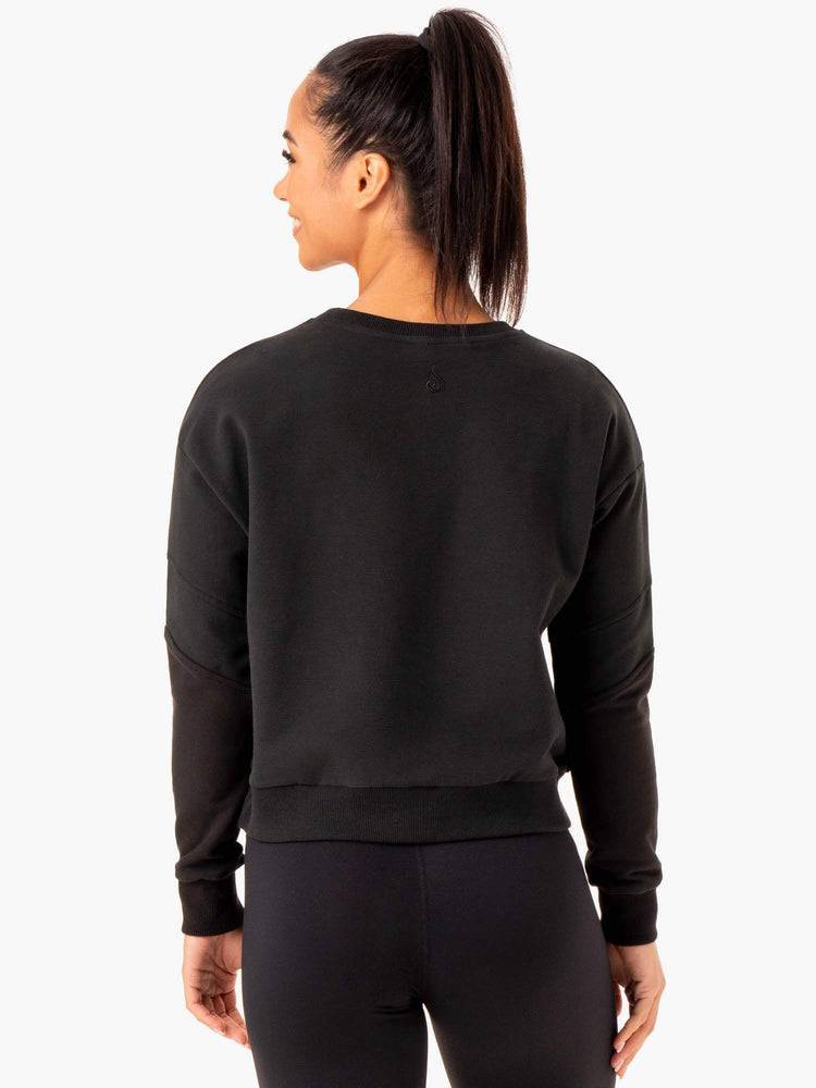 Swetry Damskie Ryderwear Women Sweaters Hybryd Pullover Jumper Czarne Szare | PL1520GL