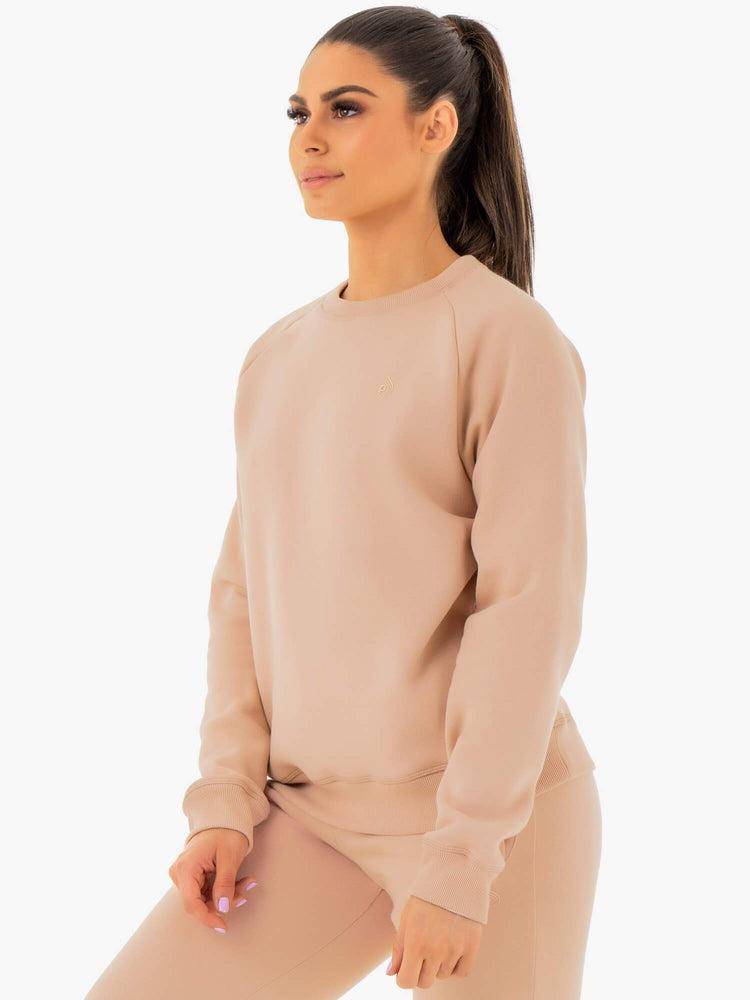 Swetry Damskie Ryderwear Women Sweaters Adapt Boyfriend Beżowe | PL1523KI