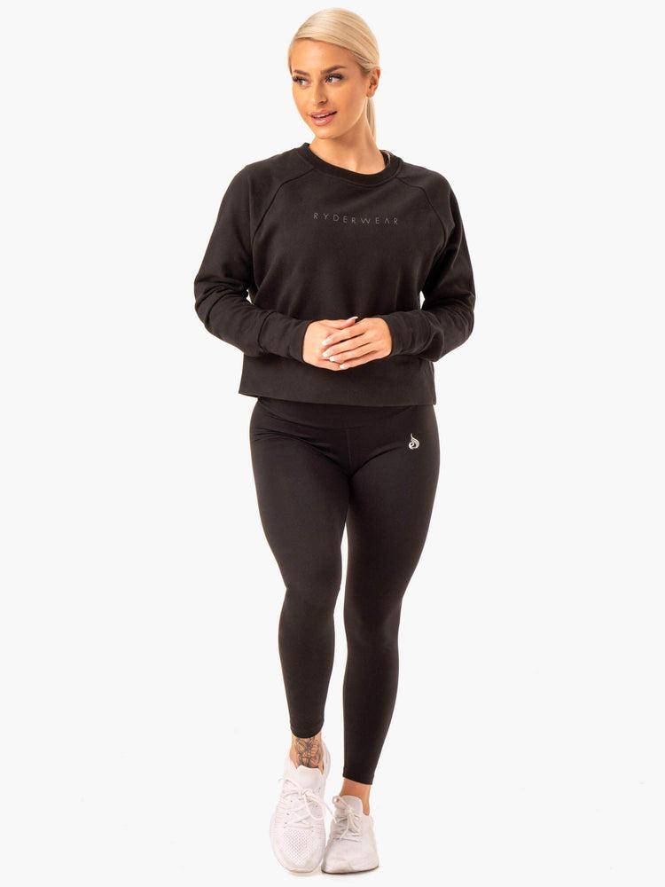 Swetry Damskie Ryderwear Women Sweaters Motion Czarne | PL1531MA