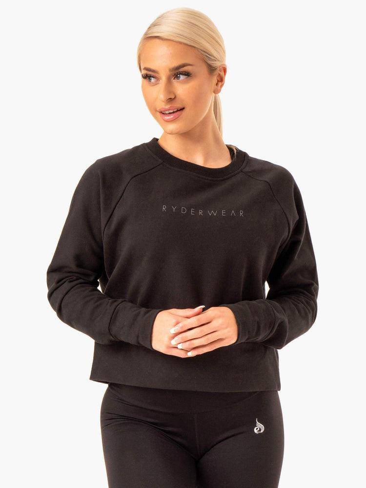 Swetry Damskie Ryderwear Women Sweaters Motion Czarne | PL1531MA