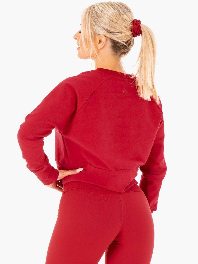 Swetry Damskie Ryderwear Women Sweaters Motion Czerwone | PL1532QZ