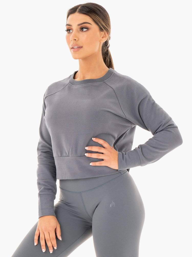 Swetry Damskie Ryderwear Women Sweaters Motion Szare | PL1533WY