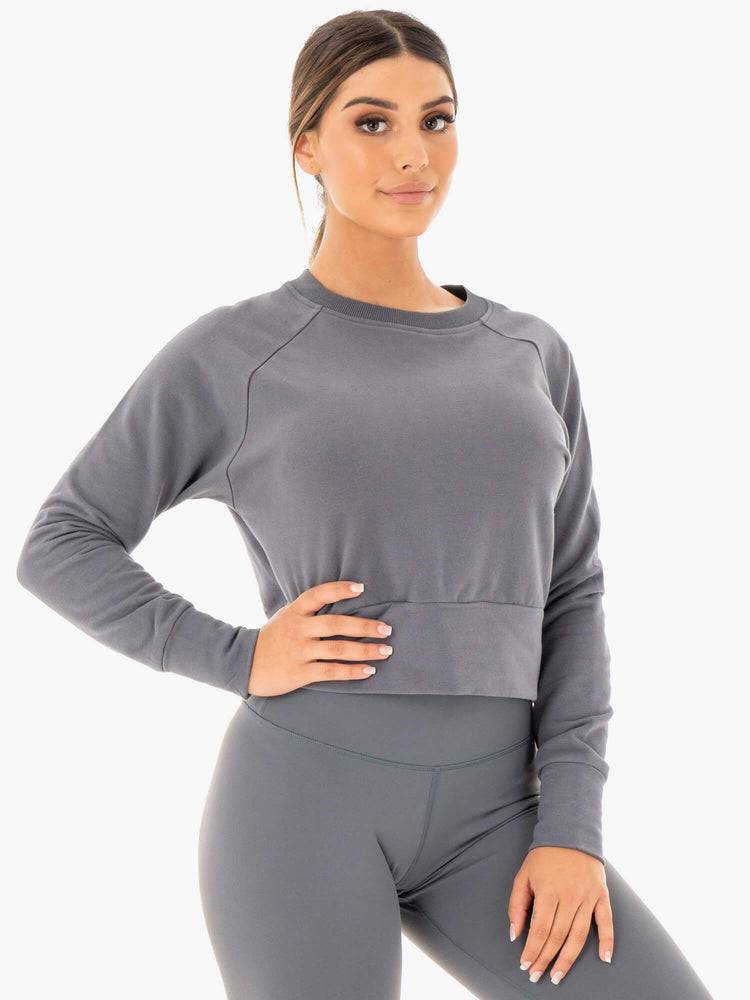 Swetry Damskie Ryderwear Women Sweaters Motion Szare | PL1533WY