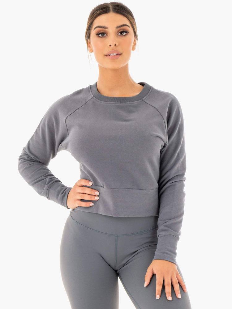 Swetry Damskie Ryderwear Women Sweaters Motion Szare | PL1533WY