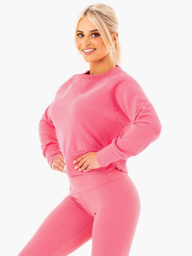 Swetry Damskie Ryderwear Women Sweaters Motion Różowe | PL1534EX