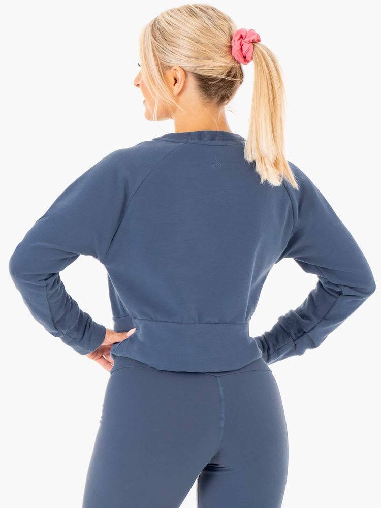 Swetry Damskie Ryderwear Women Sweaters Motion Szare Niebieskie | PL1536TV