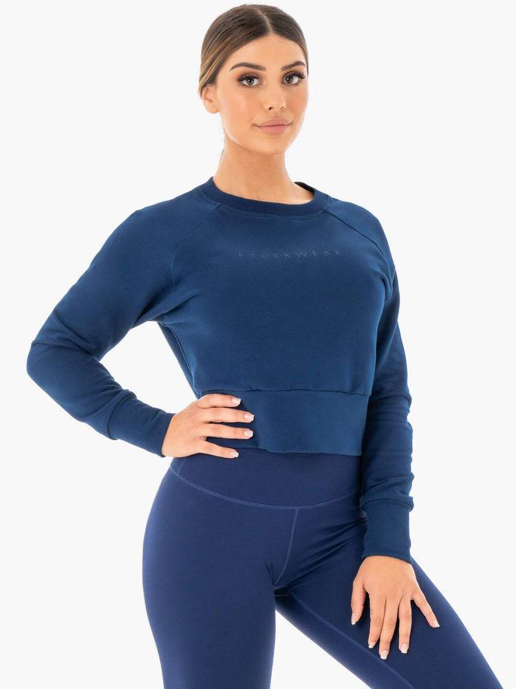 Swetry Damskie Ryderwear Women Sweaters Motion Granatowe | PL1537YU