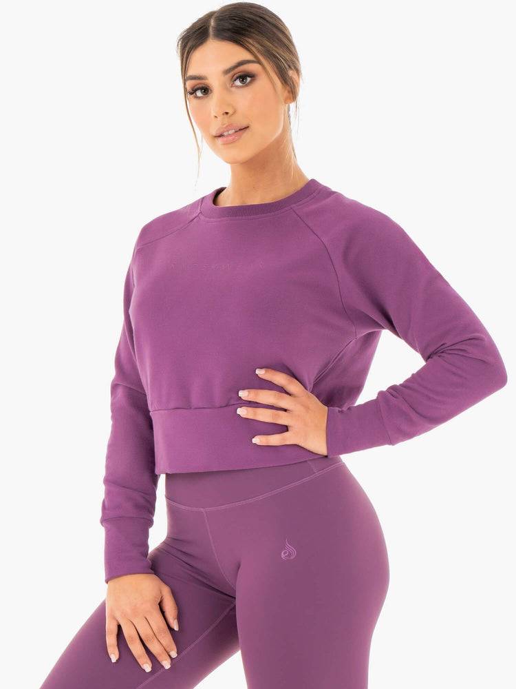 Swetry Damskie Ryderwear Women Sweaters Motion Fioletowe | PL1538UT