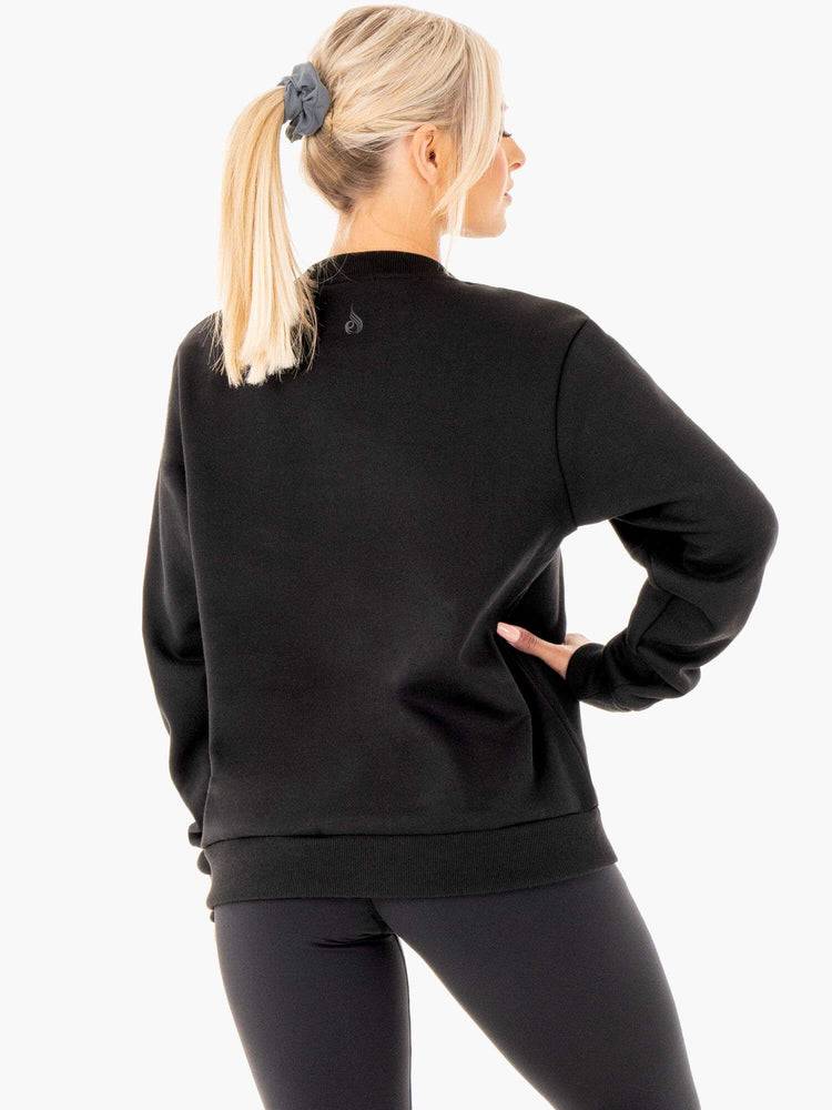 Swetry Damskie Ryderwear Women Sweaters Motion Oversized Czarne | PL1539IS