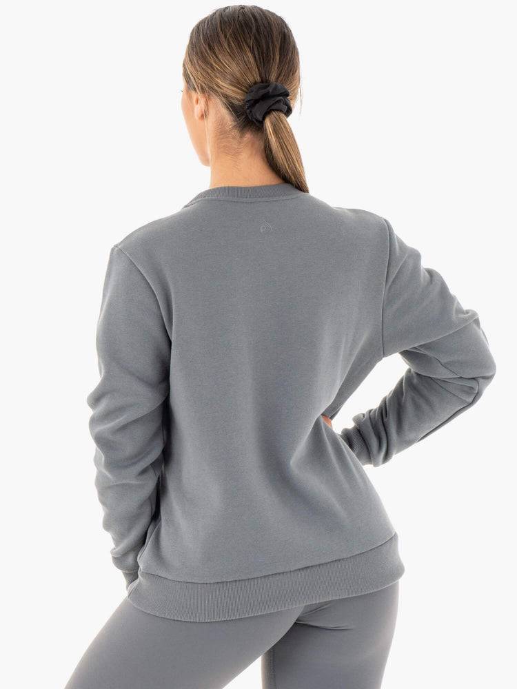 Swetry Damskie Ryderwear Women Sweaters Motion Oversized Szare | PL1541PQ