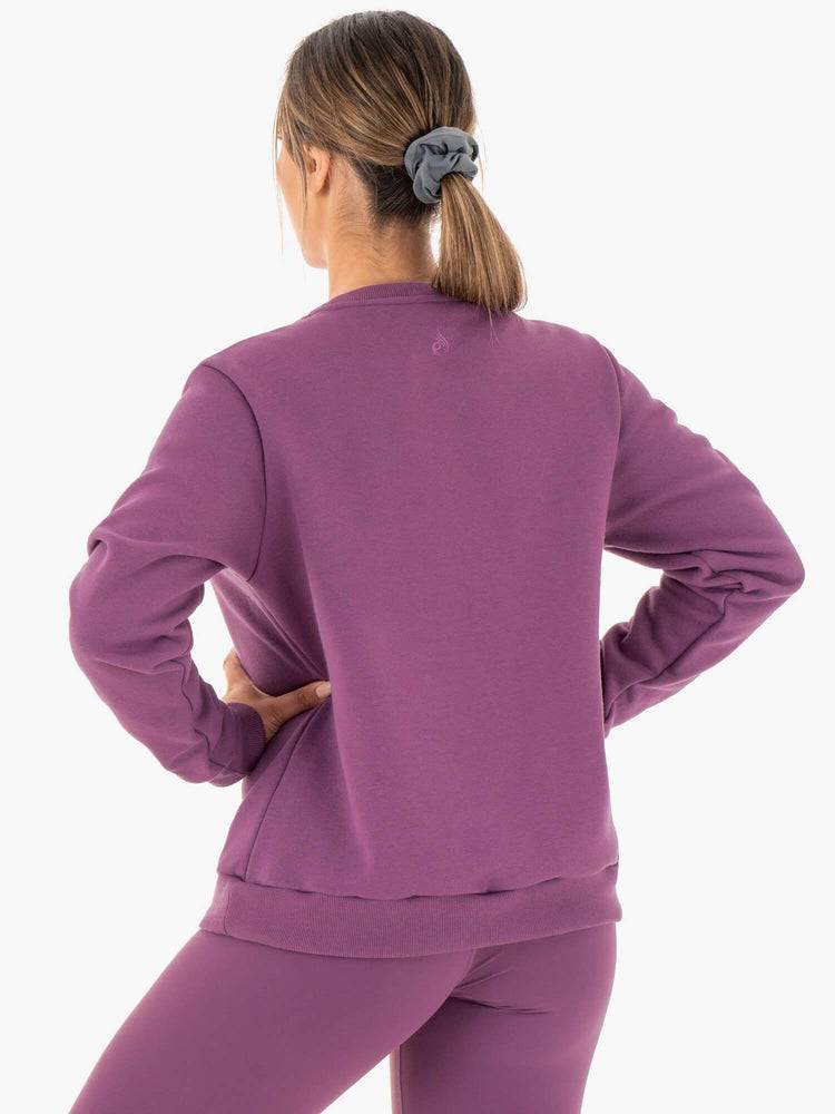 Swetry Damskie Ryderwear Women Sweaters Motion Oversized Fioletowe | PL1546GL