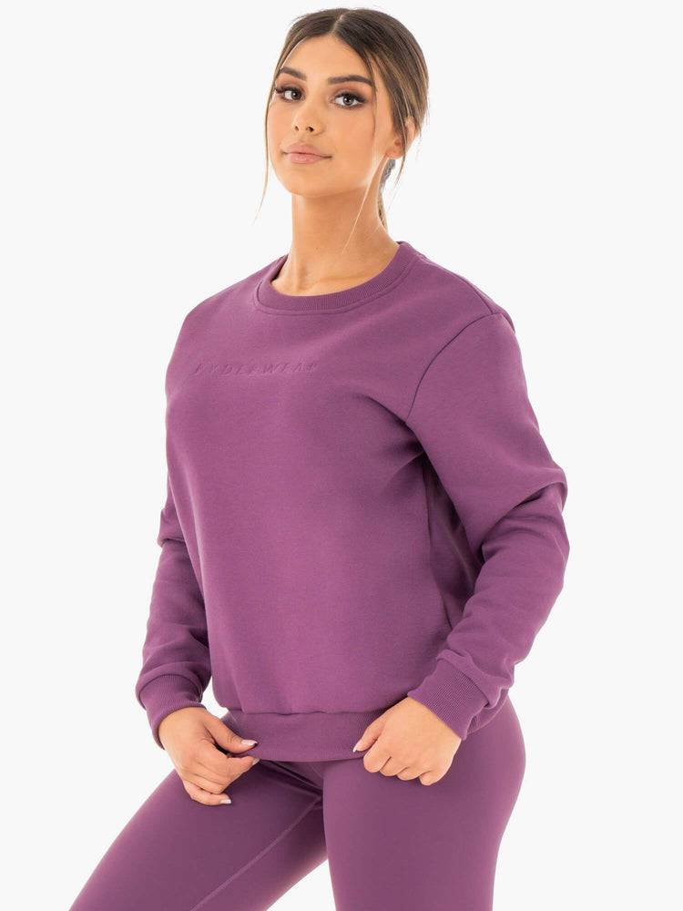 Swetry Damskie Ryderwear Women Sweaters Motion Oversized Fioletowe | PL1546GL