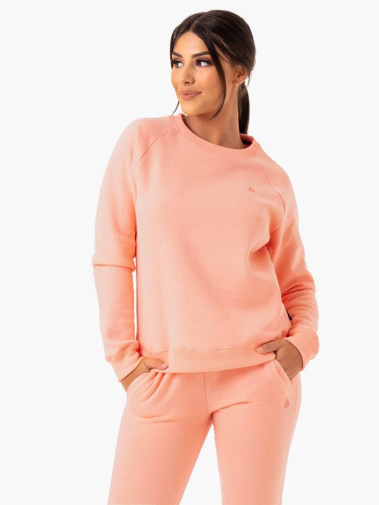 Swetry Damskie Ryderwear Women Sweaters Adapt Boyfriend Koralowe | PL1564UT