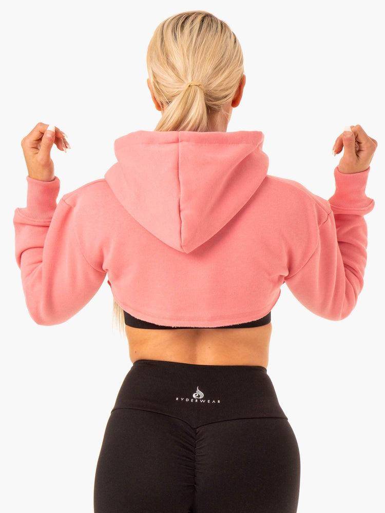 Swetry Damskie Ryderwear Women Sweaters Staples Super Crop Różowe Różowe | PL1566OR