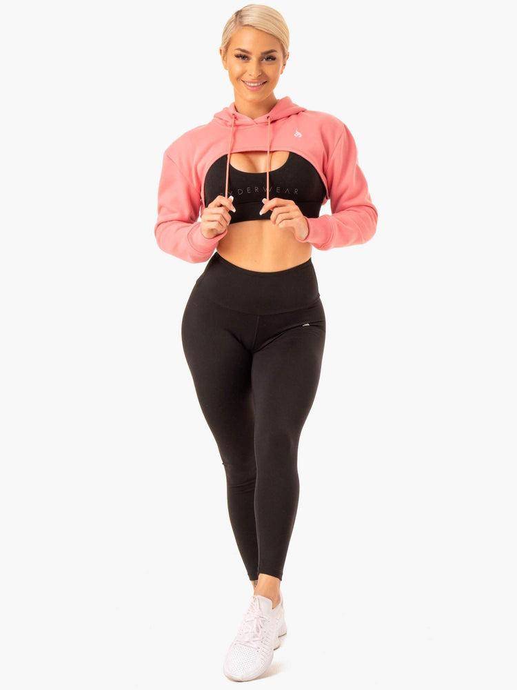 Swetry Damskie Ryderwear Women Sweaters Staples Super Crop Różowe Różowe | PL1566OR