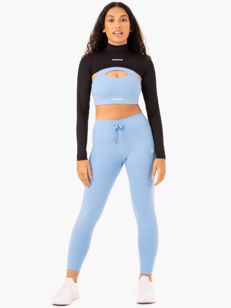 Swetry Damskie Ryderwear Women Sweaters Replay Super Crop Czarne | PL1567PQ