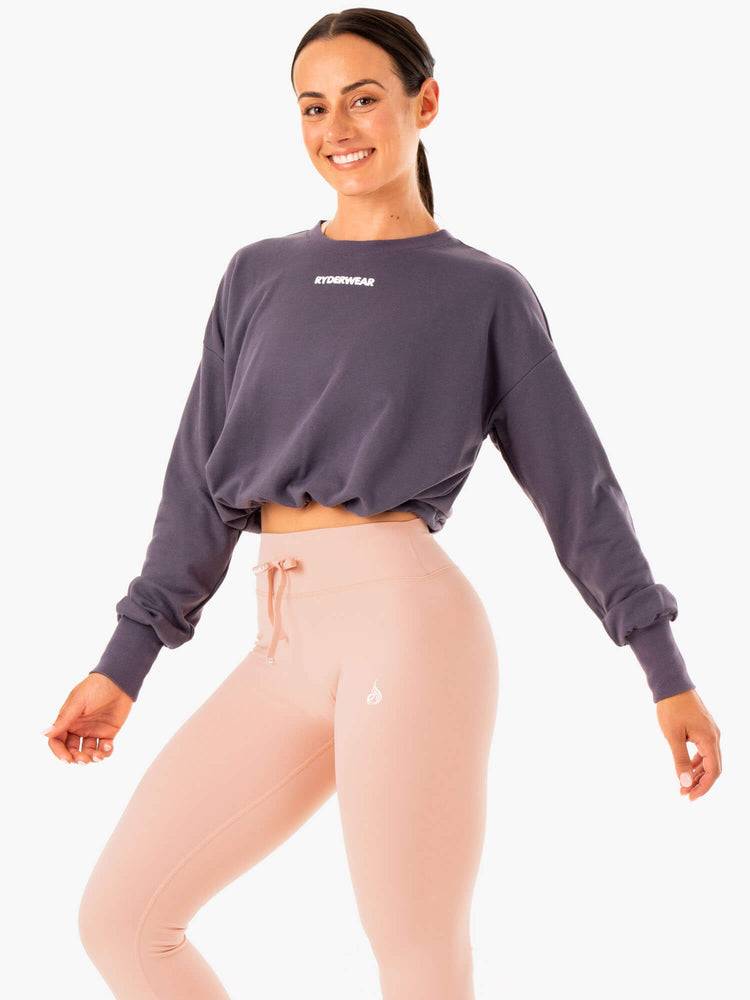 Swetry Damskie Ryderwear Women Sweaters Replay Szare | PL1568AP